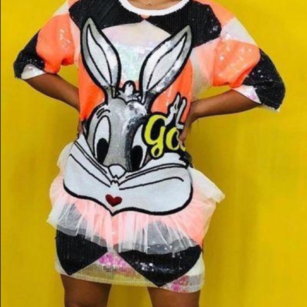 EASTER BUNNY - Silly Rabbit Sequins Relaxed Dress